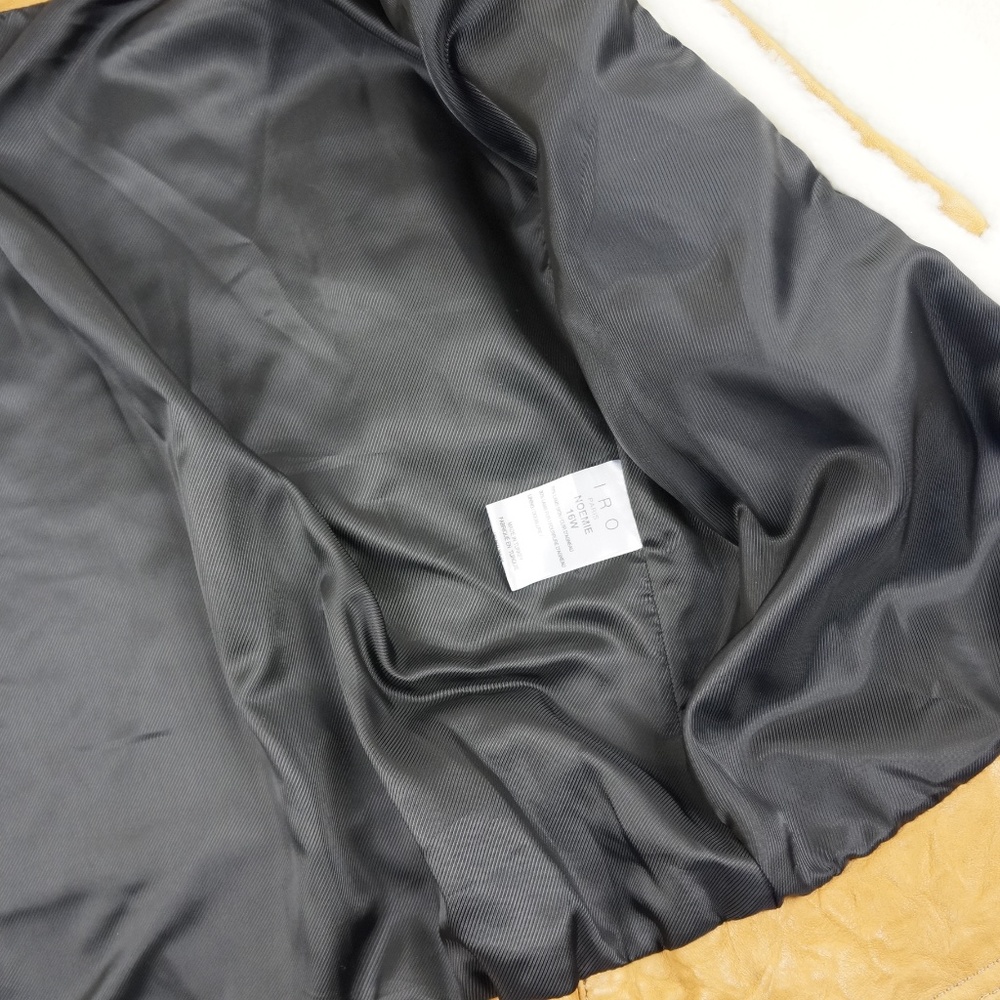 Iro Noemie Camel Shearling Leather Jacket - Picture 5 of 8